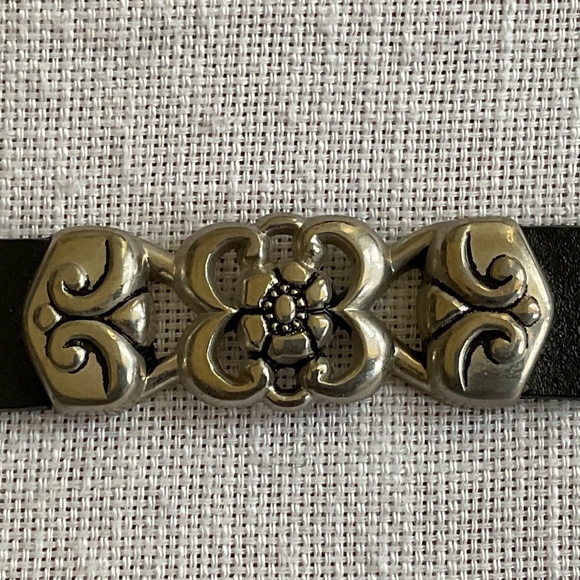 NEW Western Black Leather With Metal Medalions Adjustable Belt Size M/L NWOT - Picture 15 of 16